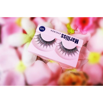 Full Handmade Synthetic Reusable Glitter False Eyelashes , Colorful